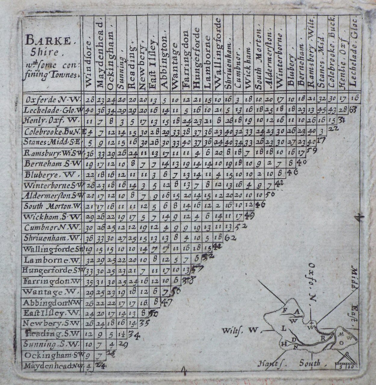 Map of Berkshire - Langeren